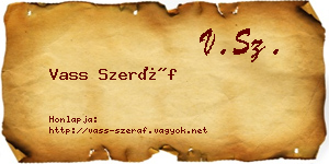 Vass Szeráf névjegykártya